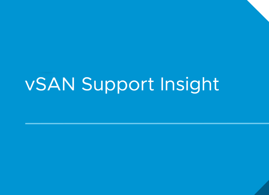 解决VMware vSAN Support Insight告警提示